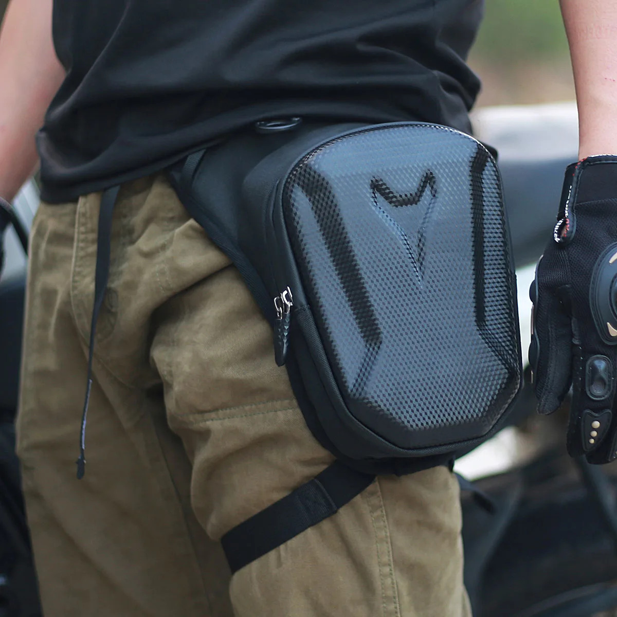 Waterproof Motorcycle Leg Bag - Versatile Waist and Crossbody Cycling Bag