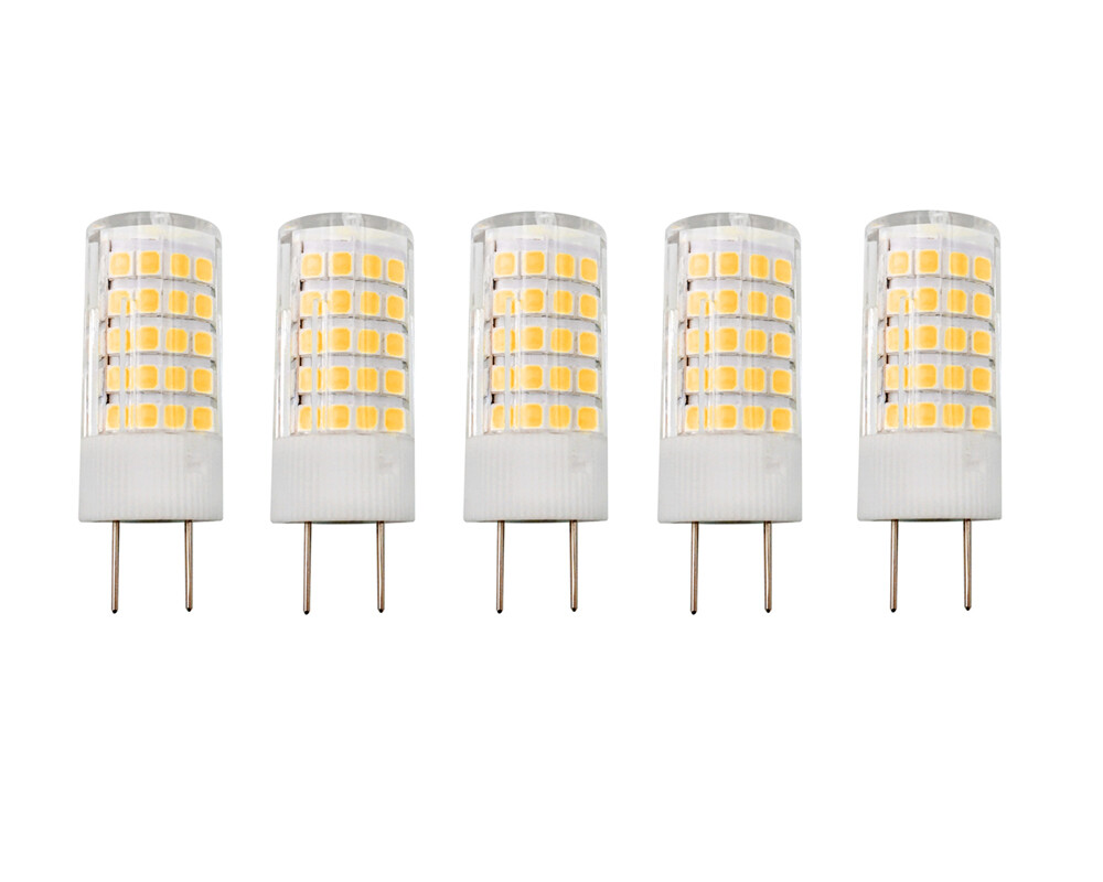 5pcs G8 G8.5 G8.6 Led Bulb T5 5W 64-2835 SMD Lamp AC DC 12V Ceramics Light H