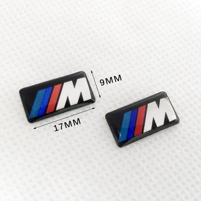 FOR BMW WHEEL M BADGE STICKER EMBLEM Decorative DECAL 17MM X 9MM 10PCS