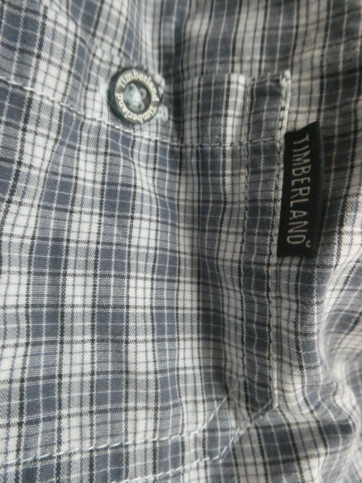 preowned boys timberland shirt blue check 3 months great shirt