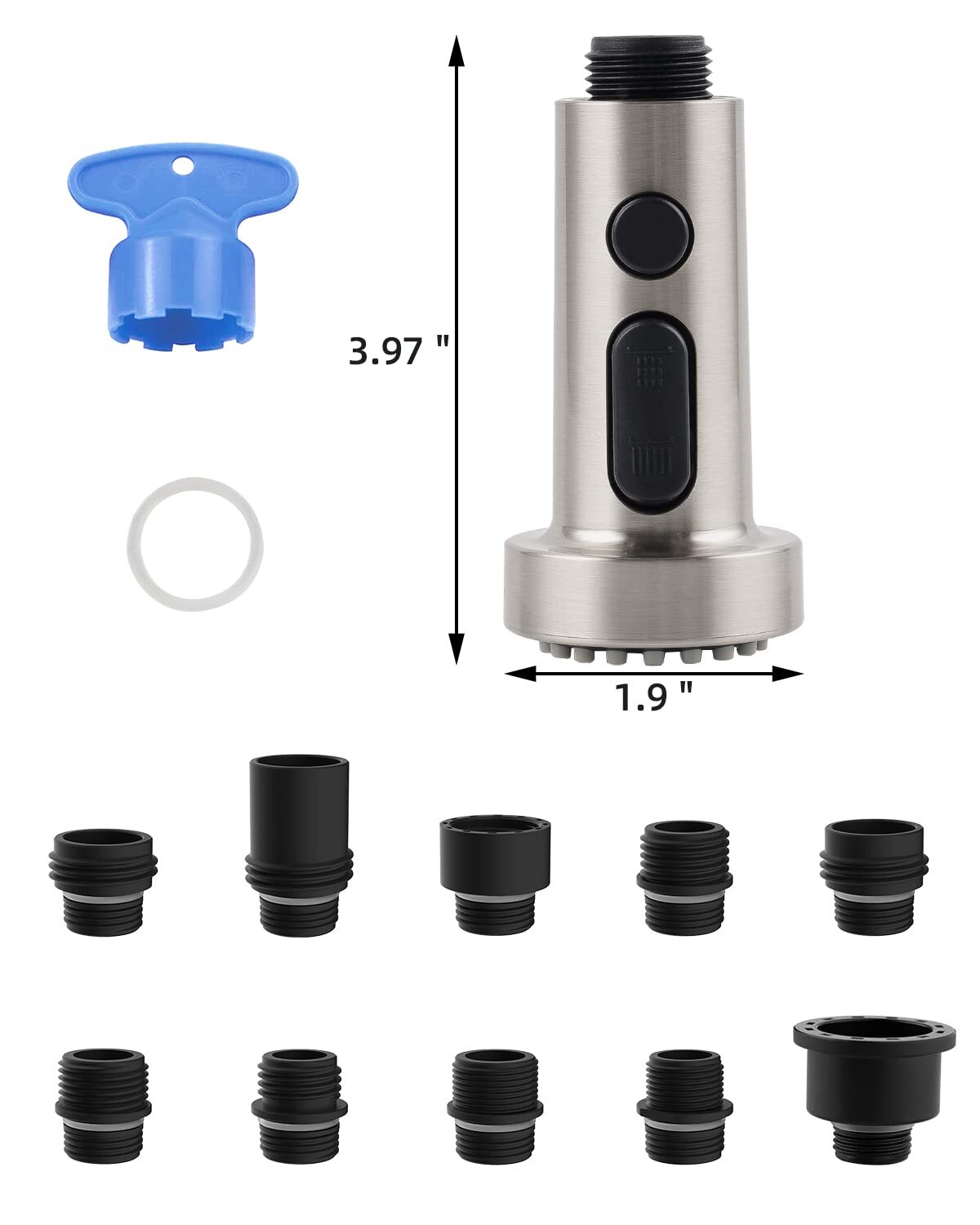 Pull Down Kitchen Faucet Head Replacement, Sink Faucet Sprayer Head Nozzle
