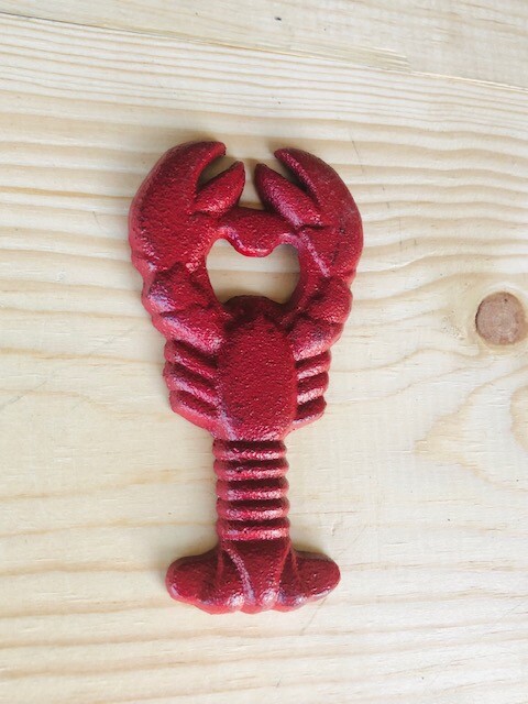 6 Cast Iron Lobster Soda Bottle Openers Crawfish Nautical Beer Pop Hand Held