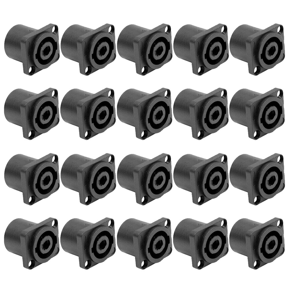 20Pcs 4 Pole Conductor Female Panel Mount Chassis Jack Audio Connector