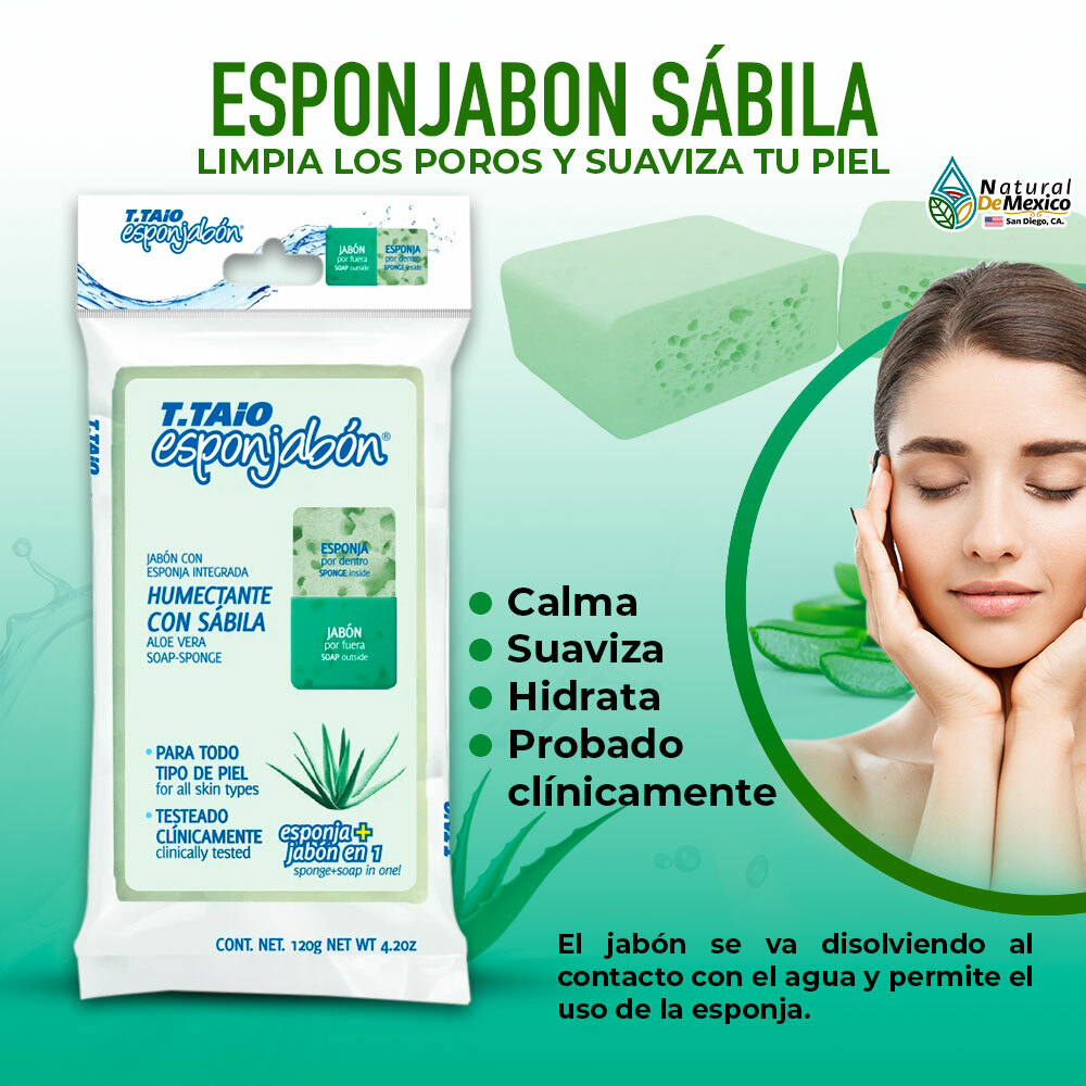 3 Pack T-Taio Esponjabon Aloe Vera (Sábila) 