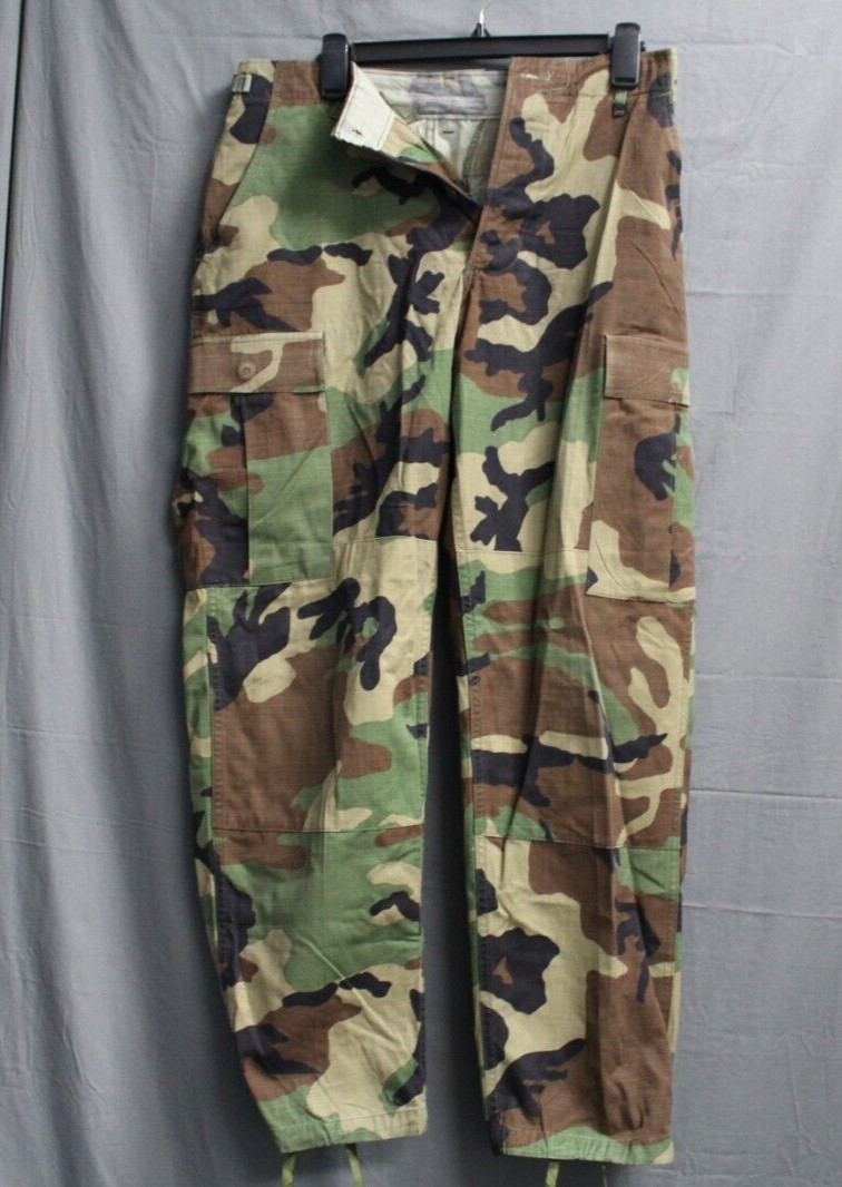 Military Cargo Pants Men's Small Short Woodland Camo Army Marine USA
