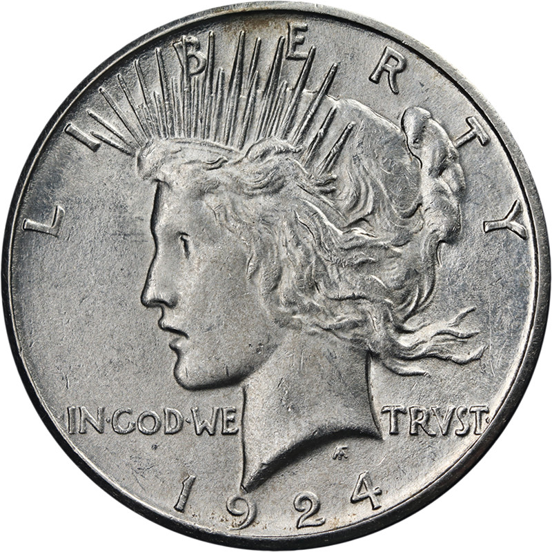 1924-S Peace Dollar Nice BU+ Great Eye Appeal Nice Strike