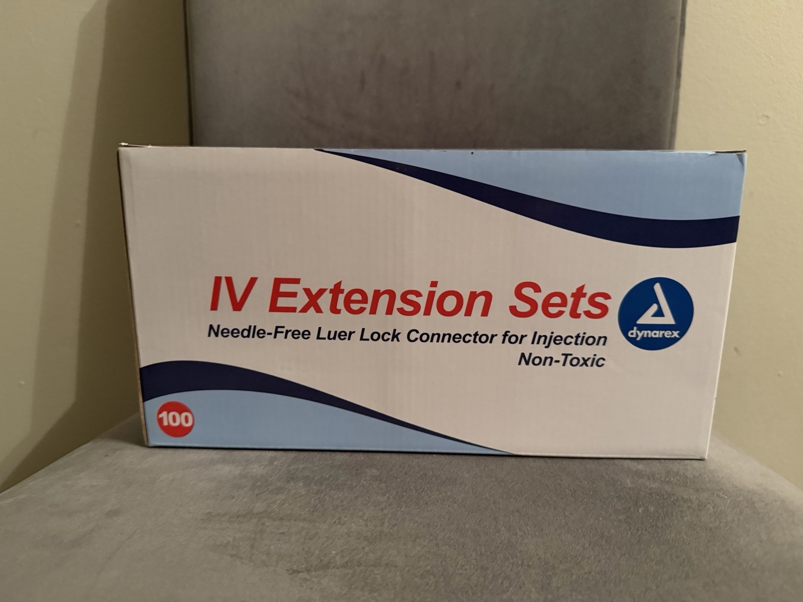 Dynarex 7062 IV Extension Set with NeedleFree Ll Connector, 8" Length, 100 Pack
