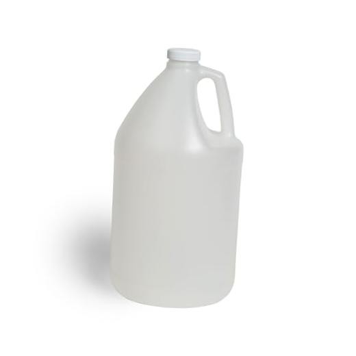 1-Pack 1 Gallon Water Bottle - Round Plastic Jug Container with Lid | White