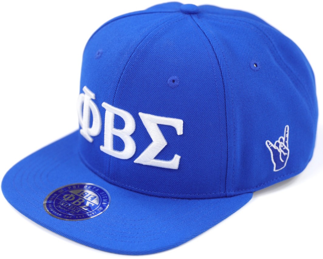 Big Boy Phi Beta/&Beta; Sigma Divine 9 S144 Letter Snapback Cap [Royal Blue -...
