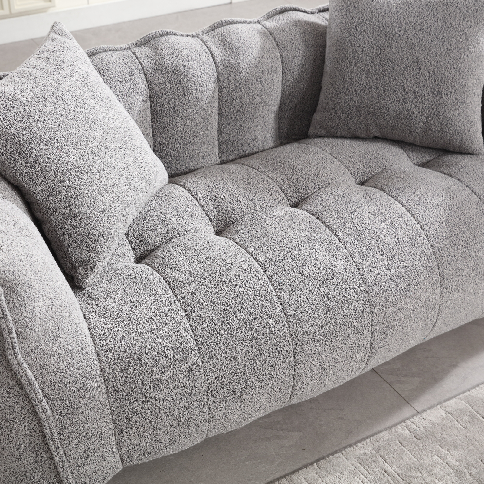 Bean Bag Sofa with high resilience foam core Bean Bag Chair for 2 people Grey