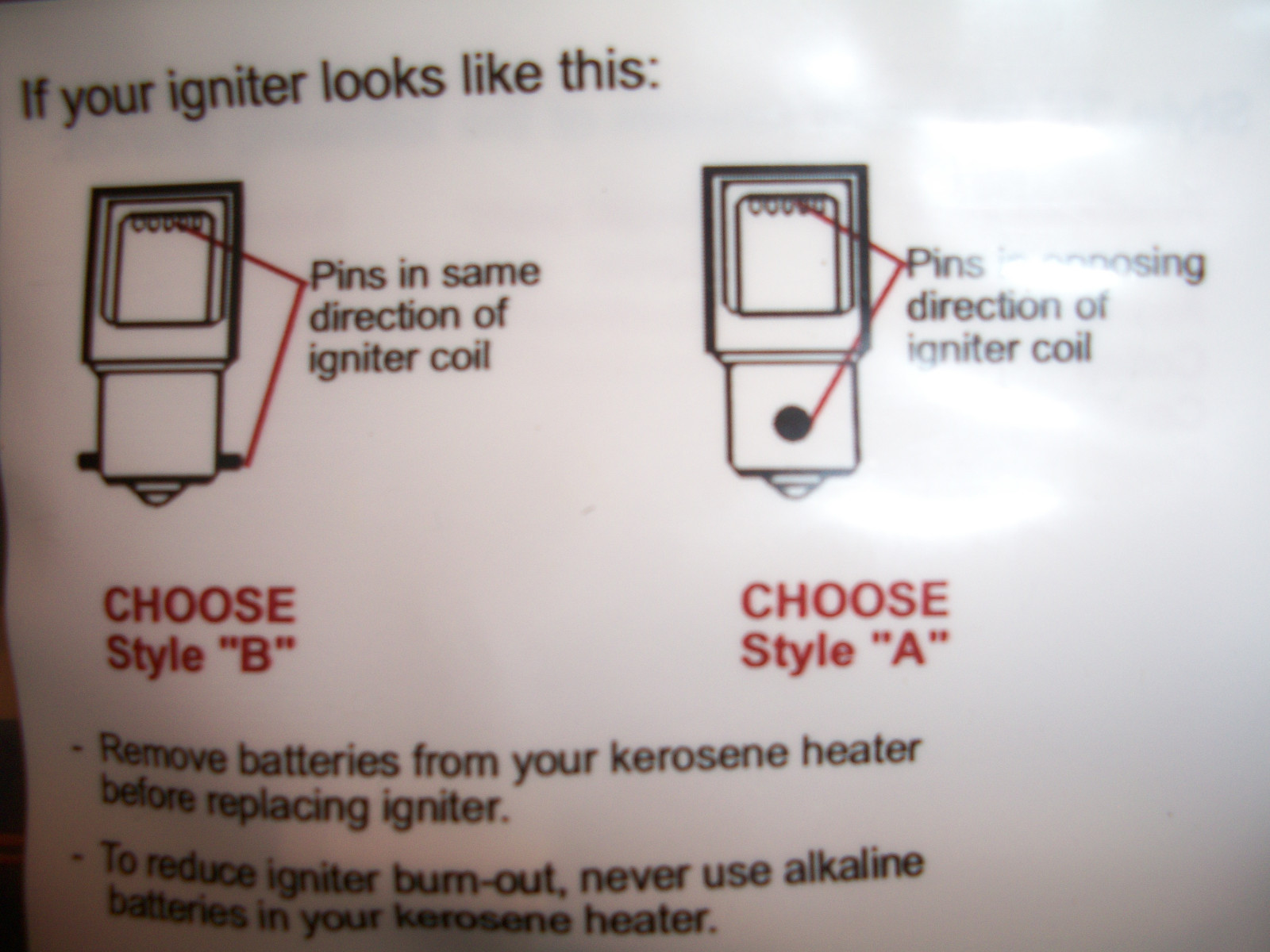ENVIROTEMP 23-DK, 30441 KEROSENE HEATER WICK, *IGNITER, WICK CLEAN BRUSH &GUIDE