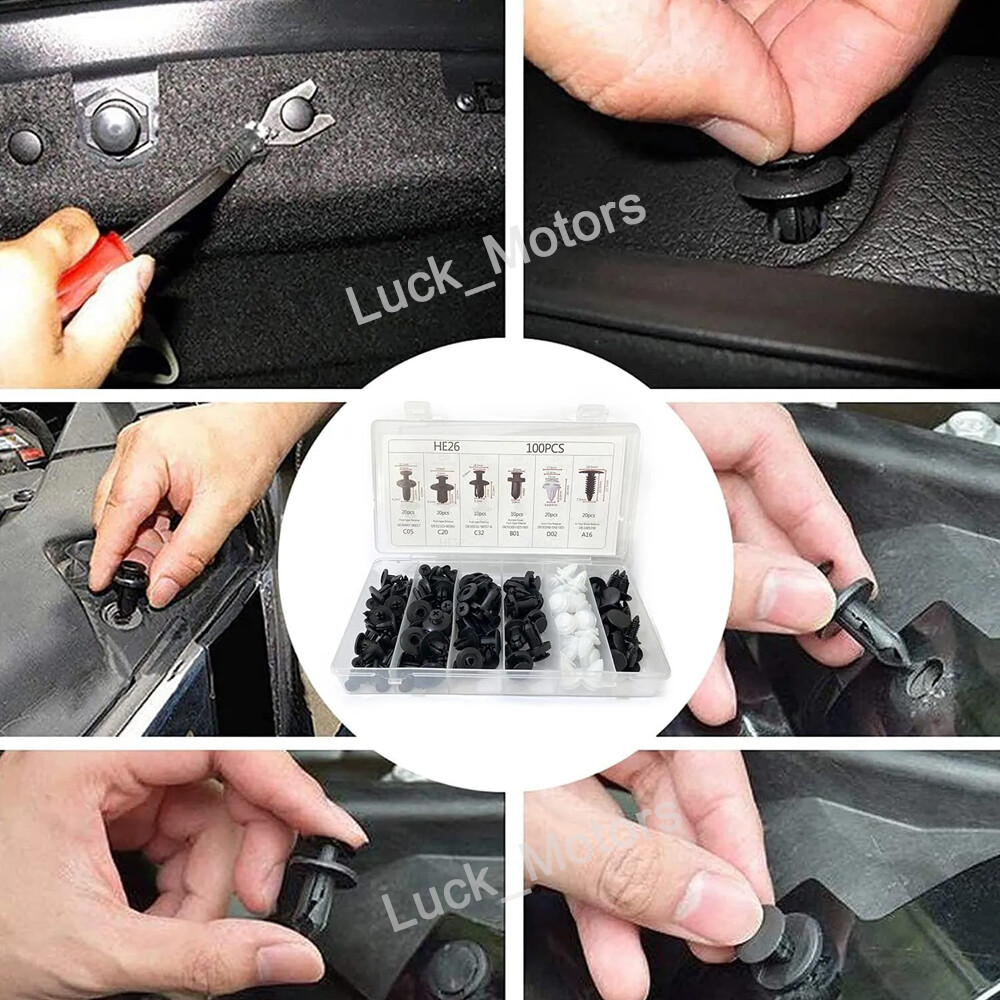 100x Box Set For Honda Bumper Fender Liner Push Type Retainer Clips Fastener