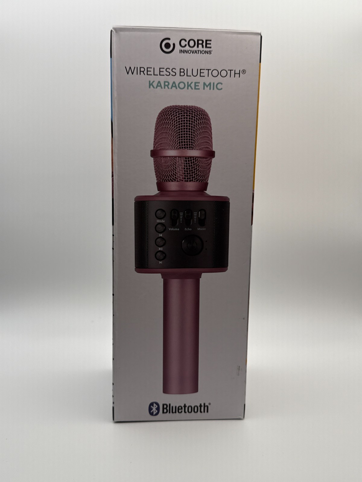 CORE Innovations Wireless Bluetooth Karaoke Microphone Rose Gold Duet Mode