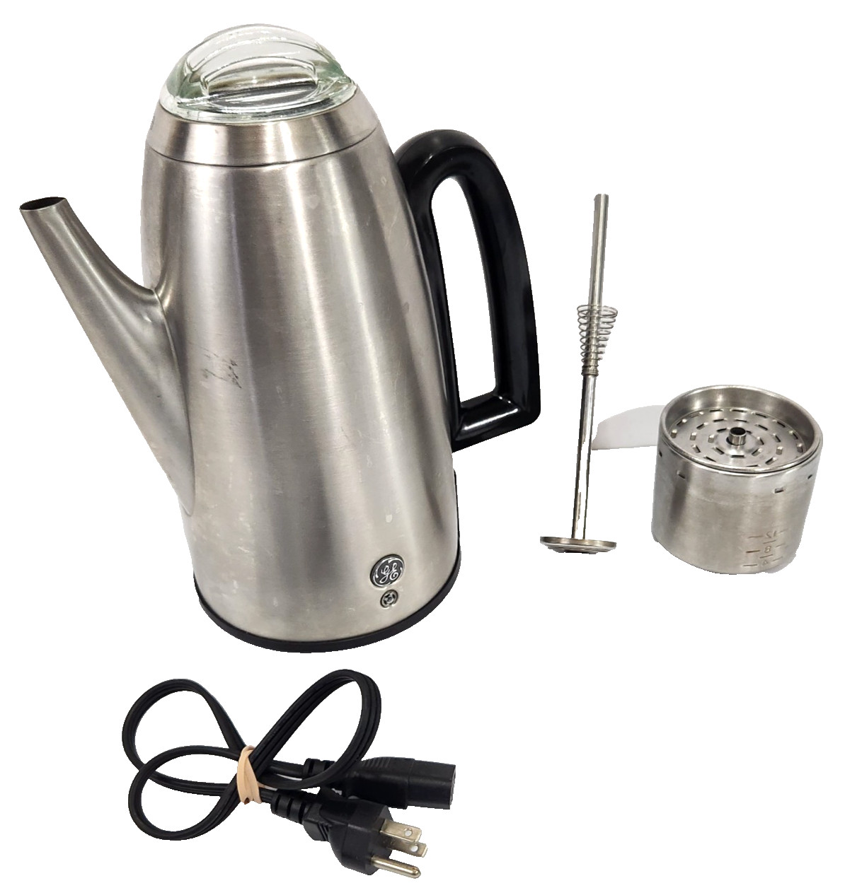Wal Mart General Electric GE 169185Z 12 Cup Coffee Percolator Pot Works Vintage