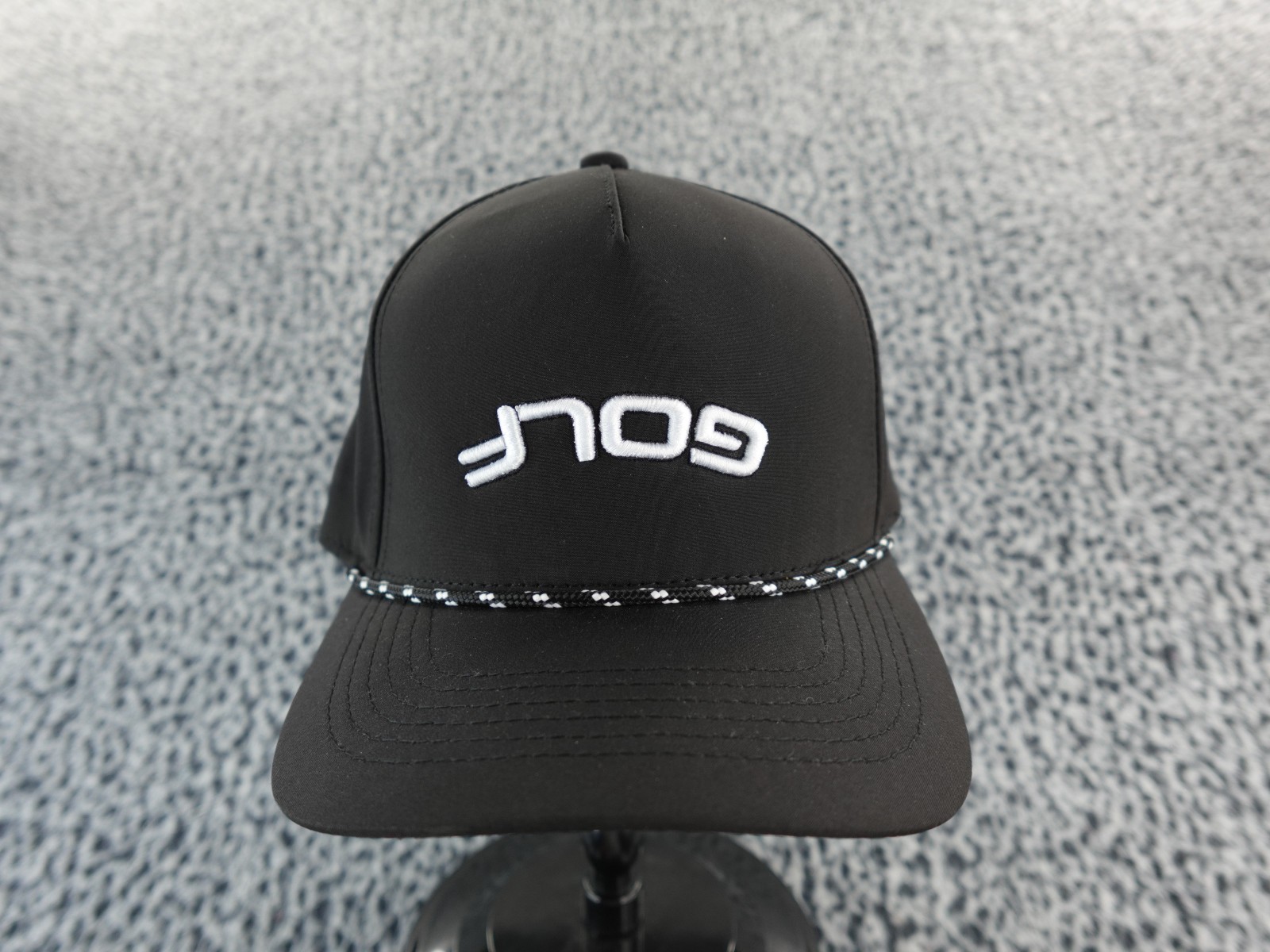 Outdoor Cap Black Golf Baseball Adjustable Cap Hat Upside Golf Logo
