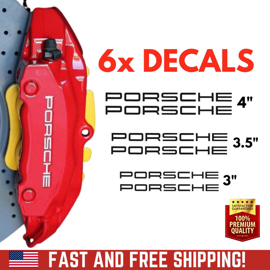 6x (911+993+964+996+944+930) BOXSTER CAYENNE PANAMERA MACAN Caliper Stickers