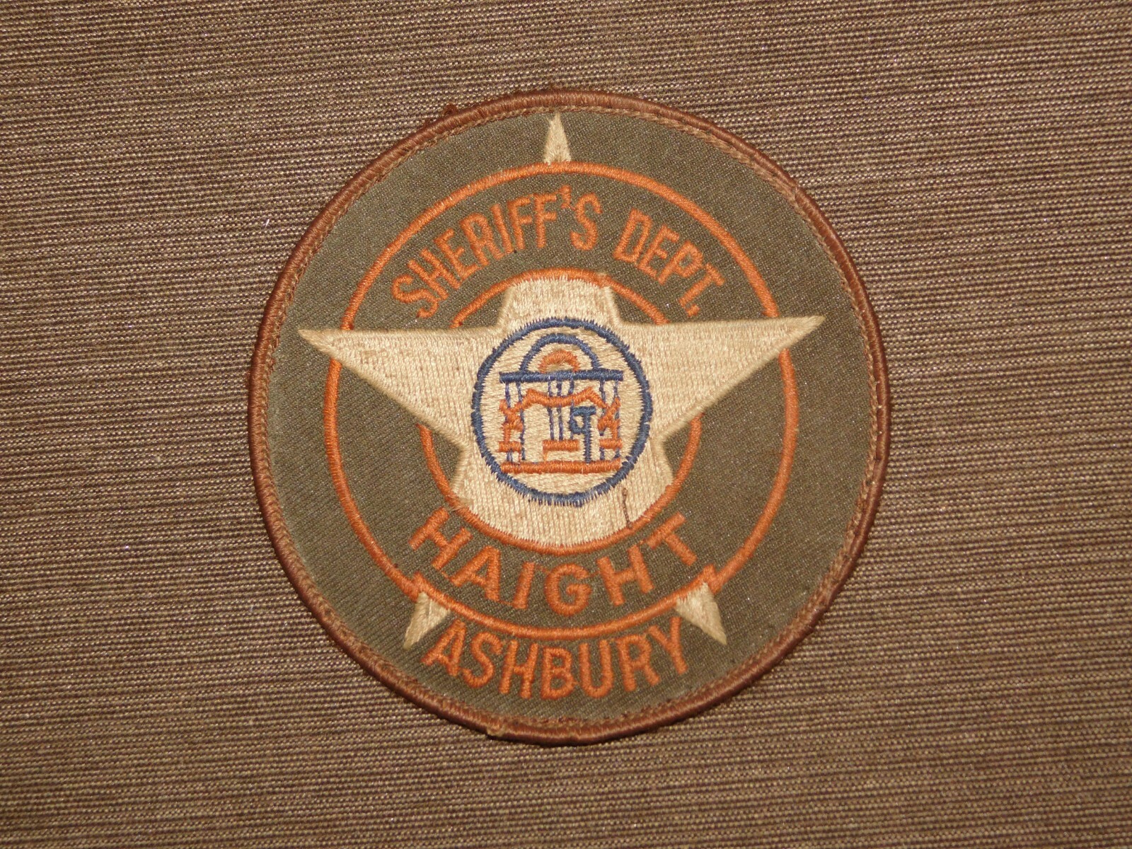 VINTAGE  SHERIFF'S DEPT HAIGHT ASHBURY OBSOLETE POLICE PATCH