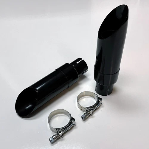 Shorty GP Exhaust BLACK Tips Slip on FOR Indian Scout Sixty 2015-2024