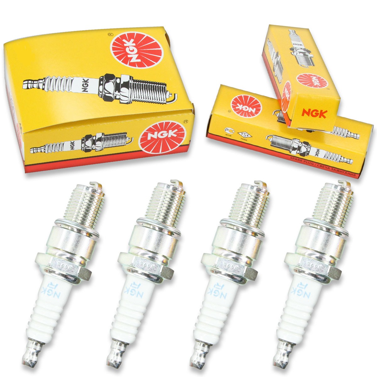 4pcs 97-01 Suzuki RM80 NGK Standard Spark Plugs 80 Kit Set Engine yi