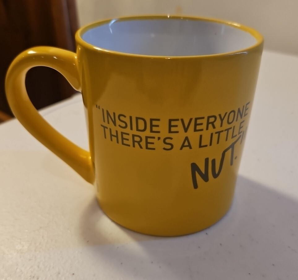 M&M Yellow Peanut Coffe Mug Inside Everyone Theres A Little Nut 2019 New NO Box