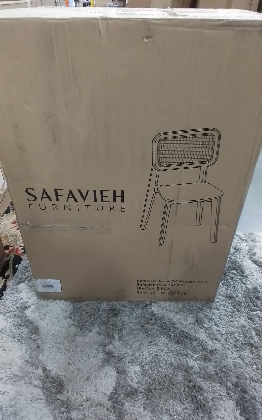 Safavieh LUZ CANE DINING CHAIR, Reduced Price 2172762180 DCH1006A-SET2