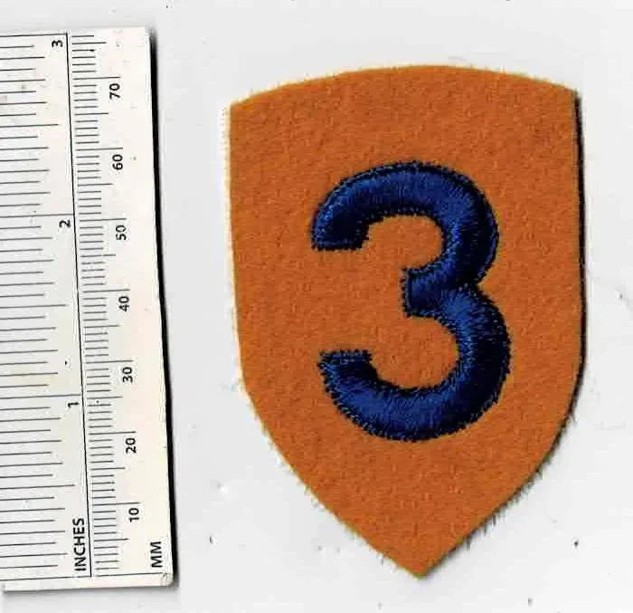 Repro 3rd CAVALRY Division Us Army Shoulder Patch Cloth Cheesecloth Backing