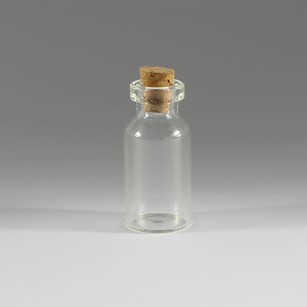 2-10 Pieces 0.5-10ml Clear Empty Glass Bottles With Corks Sample Small Vials Jar