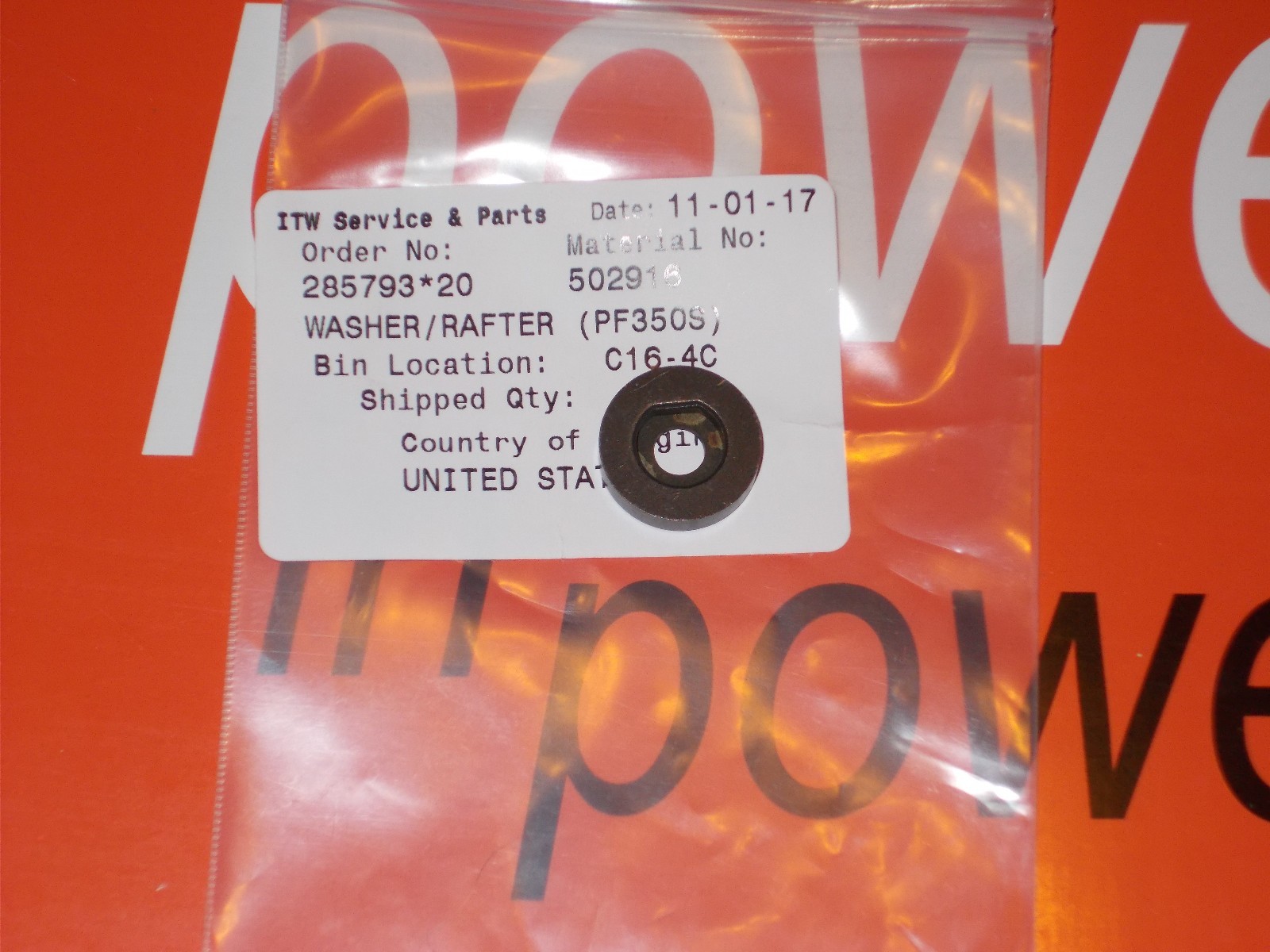 Paslode Part # 502916 Washer/Rafter (PF350S)
