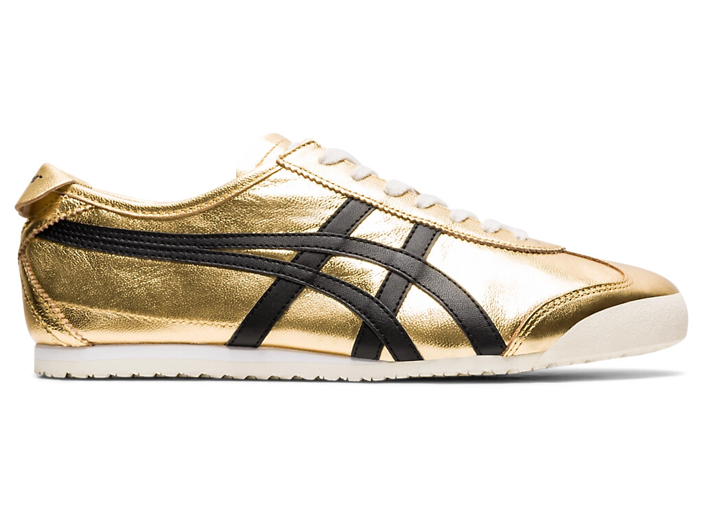 Onitsuka Tiger MEXICO 66 PURE GOLD BLACK 1183B566 200 Authentic
