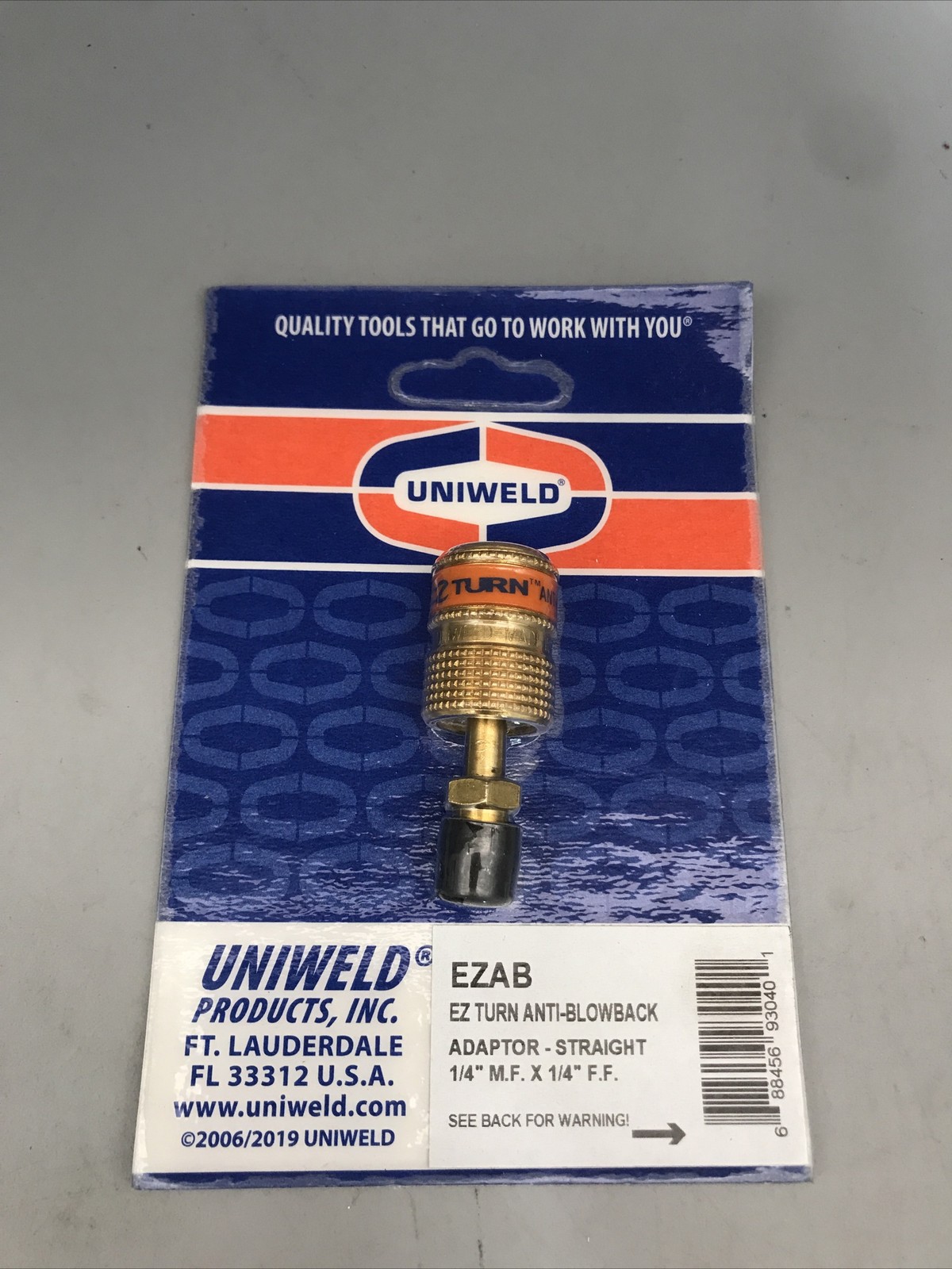 Uniweld EZAB Ez-Turn Anti-Blowback 1/4 in MF X 1/4 in FF Mini Split Ductless Ada