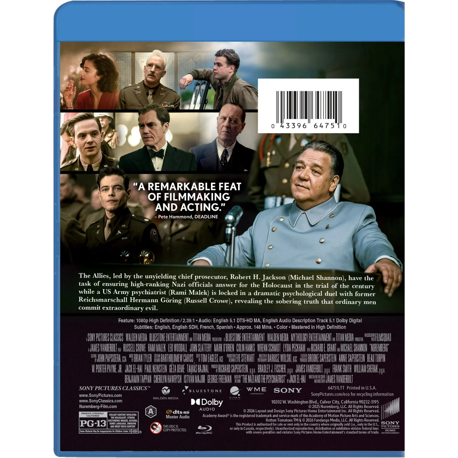 Nuremberg (Blu-ray) 2025 BRAND NEW