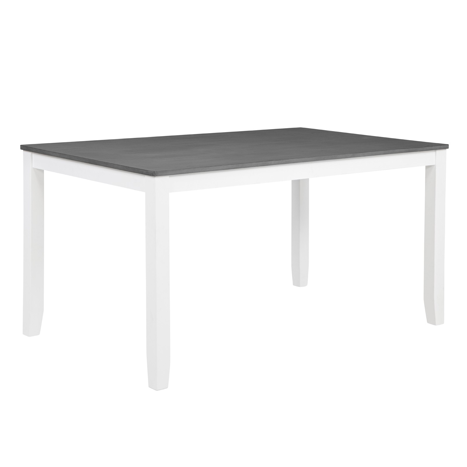 6-Piece Rectangular Wood Dining Table Set w/ Bench & 4 Upholstered Chair Modern