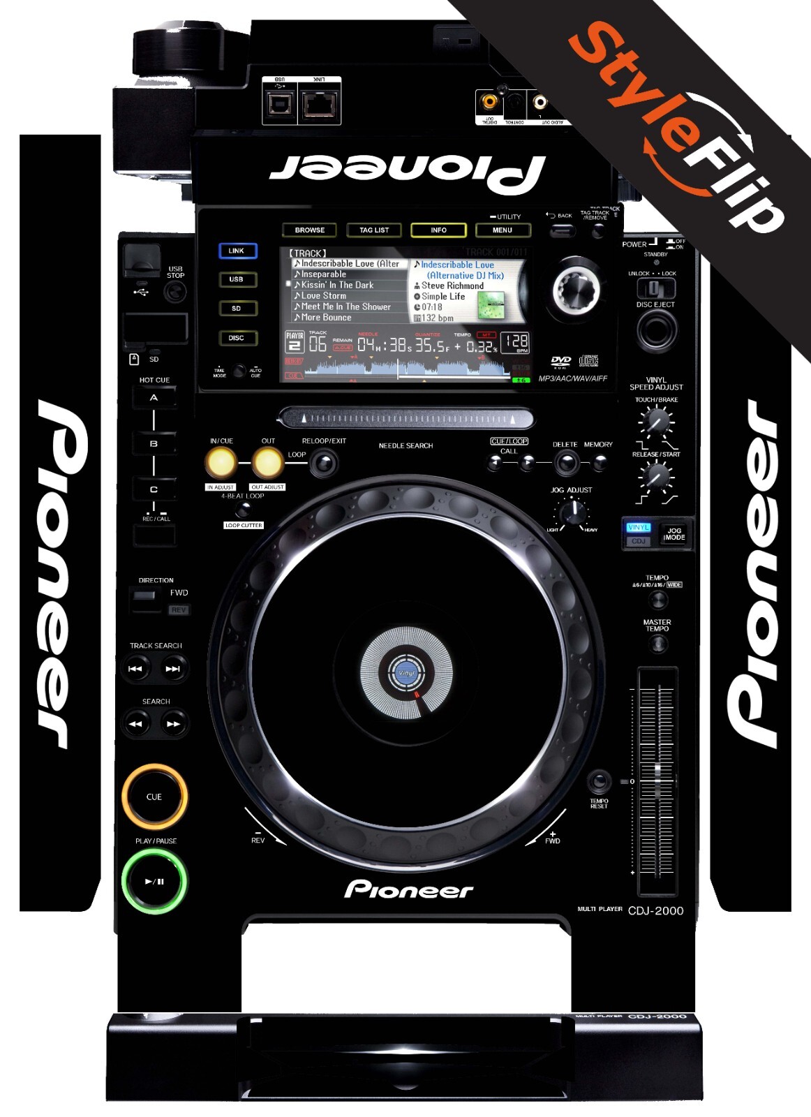 Pioneer CDJ-2000 Skin | Color Black | Protective Decal | StyleFlip Skins