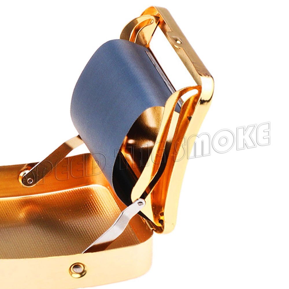 Automatic 1 1/4 78mm Cigarette Tobacco Gold Color Metal Roller Rolling Machine