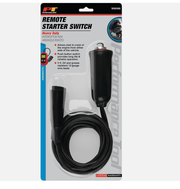 Heavy Duty Remote Starter for Car and Truck Engines with Push-Button Switch