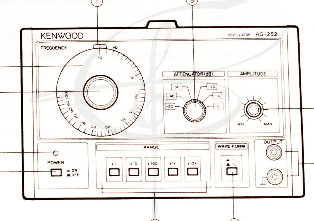 Original Kenwood AG-252 Oscillator Frequency Generator Instruction manual