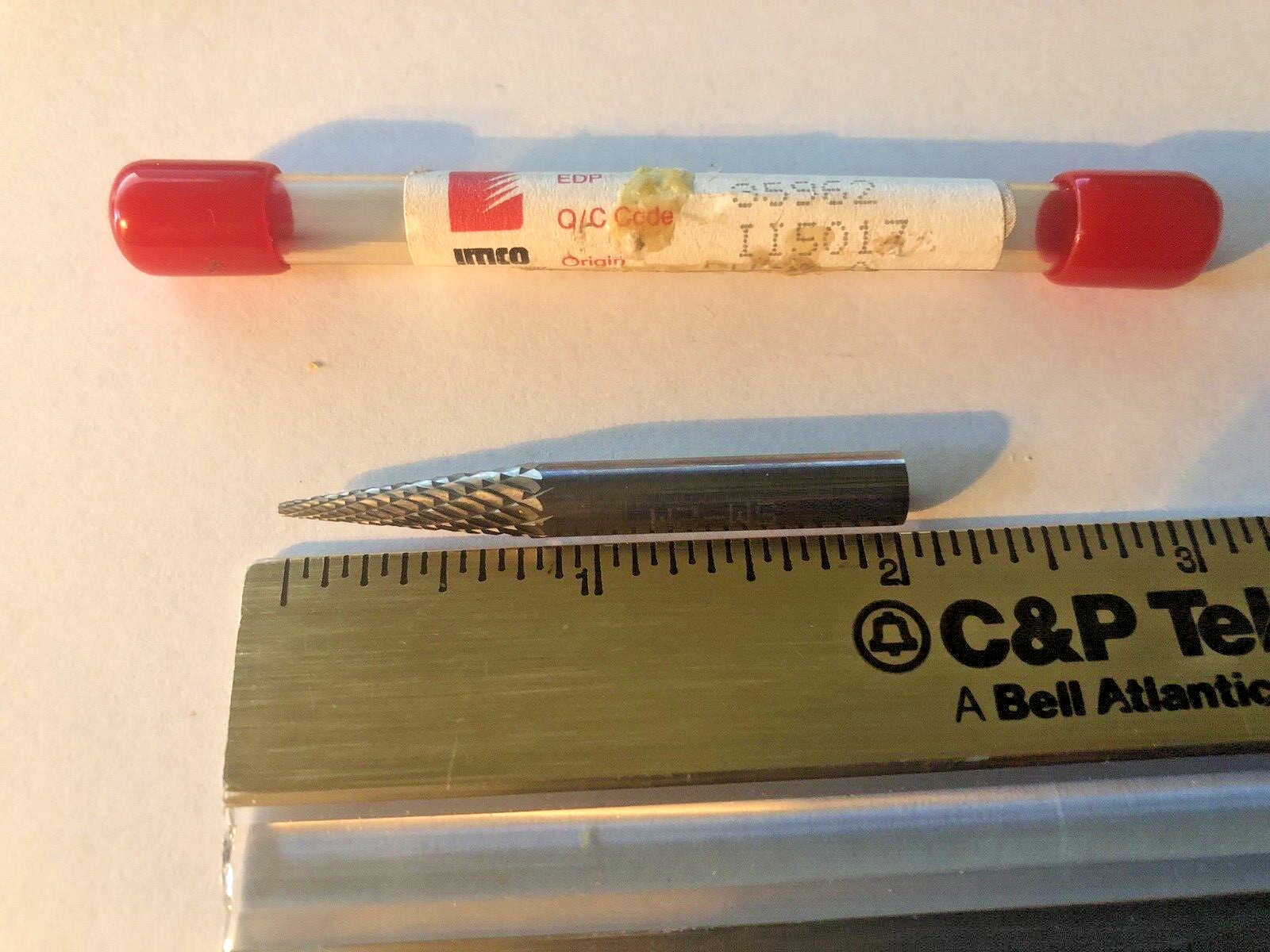 Vintage Carbide Burr (SM-2M) Pointed Cone - 1-1/8" Shank