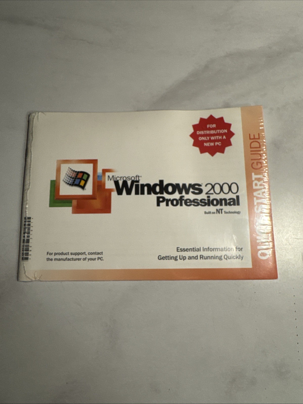 Microsoft Windows 2000 Professional Quick Start Guidebooklet with Disc *SEALED*