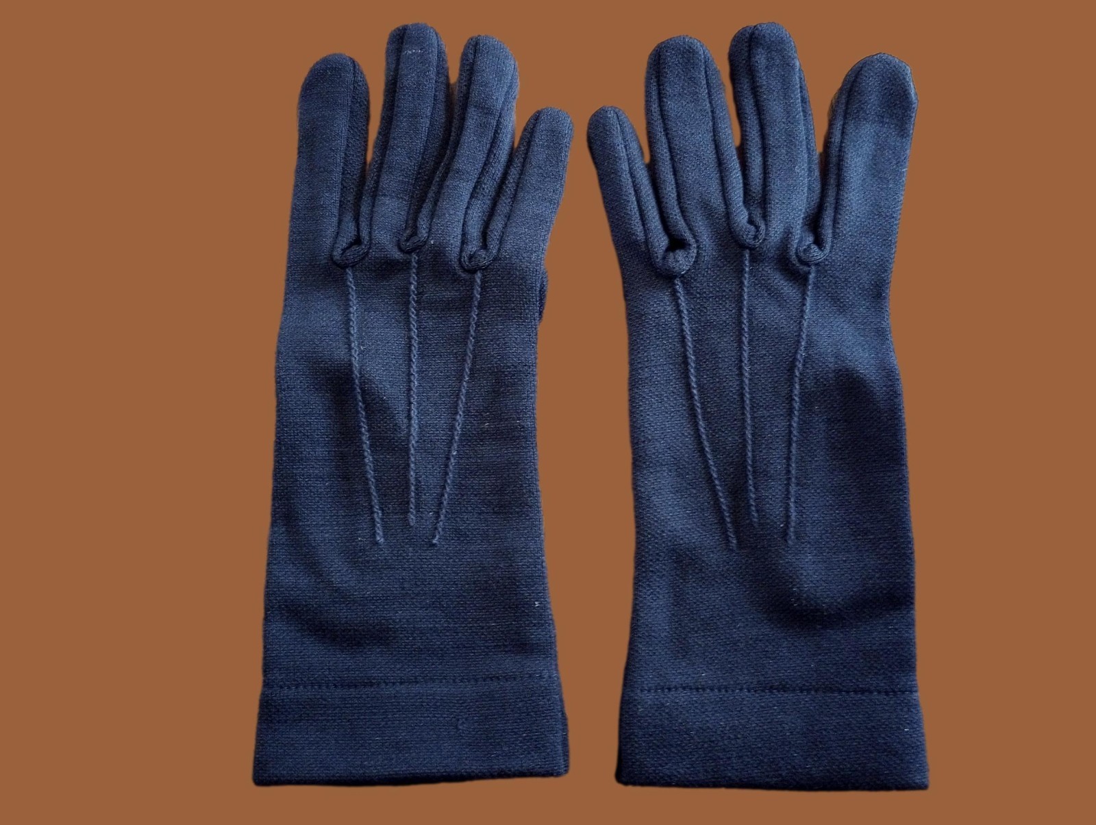 ITALIAN MILITARY AIR FORCE WOOL DRESS GLOVES DARK BLUE NEW OLD STOCK