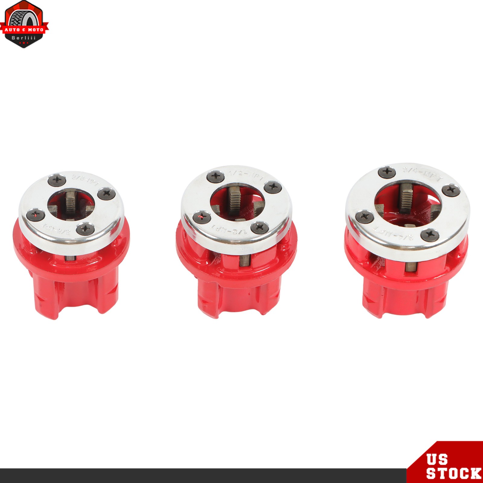 Handheld Pipe Threader Ratchet Typeand Pipe Cutter Threading Tool with 5Dies Set