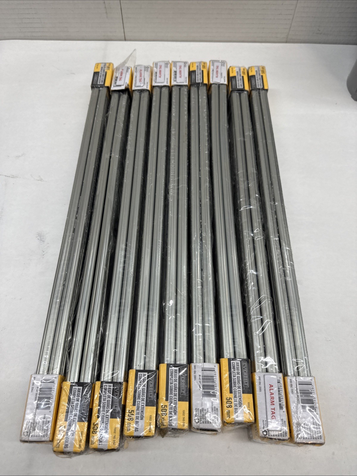Everbuilt D80620E-ZP 20" Full Extension Ball Bearing Drawer Slides 9 Packs Of 2