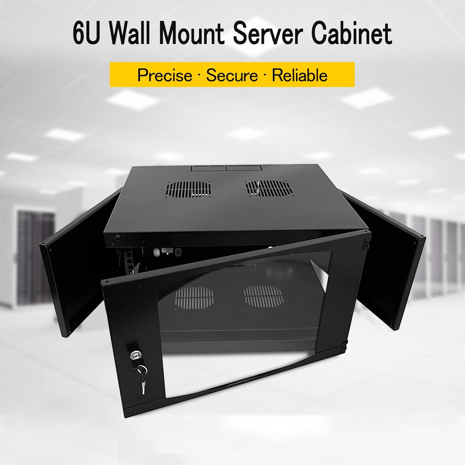 Wall Mount Server Cabinet for Networking Data Home Video Wifi Internet System wi