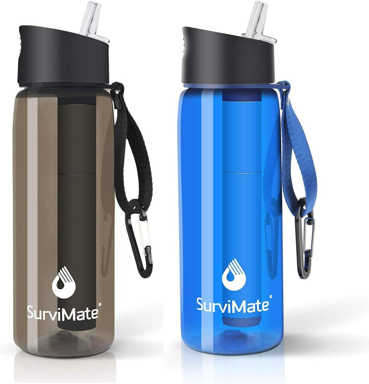 Purified Water Bottle for Camping, Hiking, Backpacking and Travel, BPA Free with
