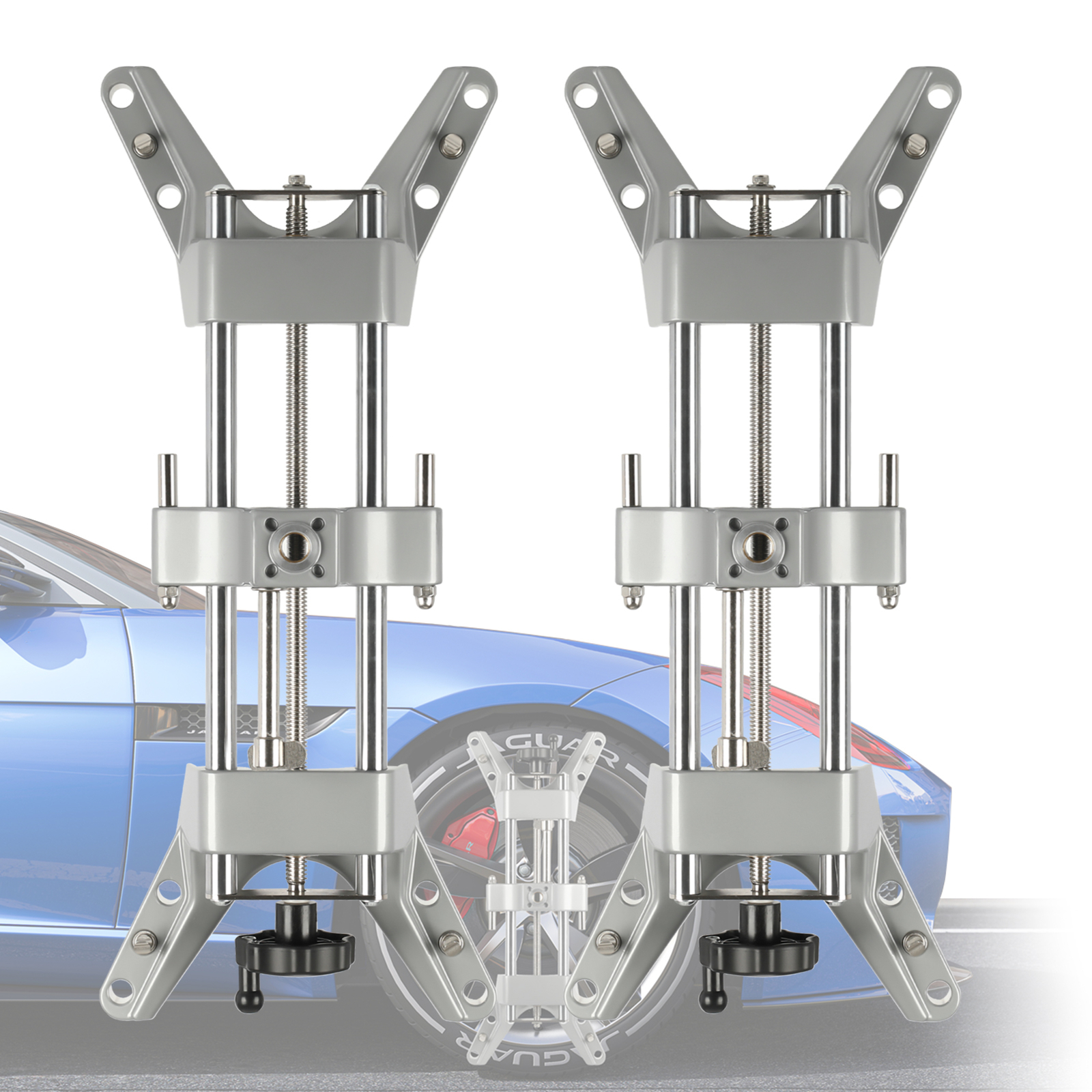 2pcs Wheel Alignment Rack Rim Clamp Mount ≤ 0.03mm error 11'' to 25'' Rim