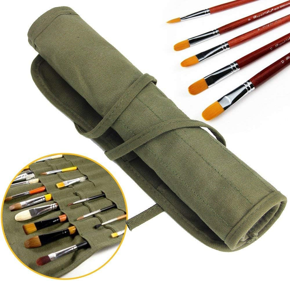 JTDEAL Paint Brush Holder, 22 Slots Storage for Acrylic Oil Watercolor Gouache A