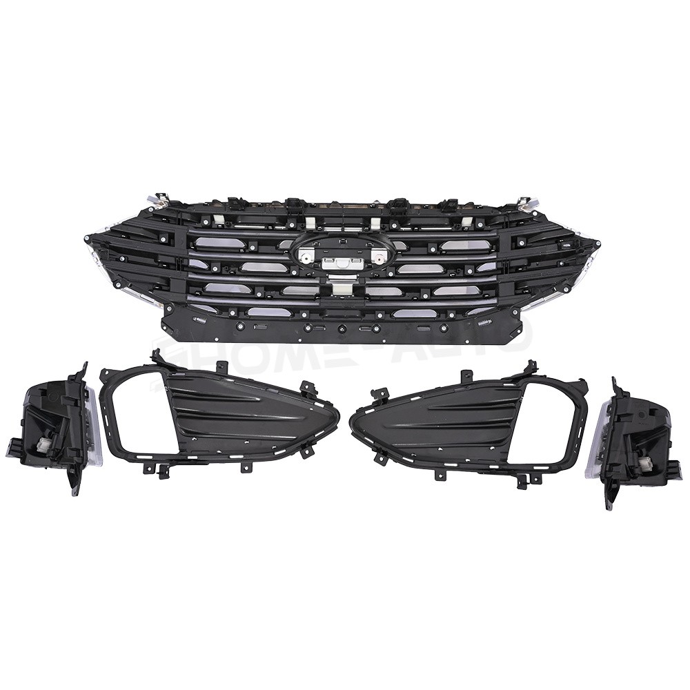 7Pcs For Edge 2019-2023 Front Bumper Upper Grille//Fog Light Kit/Bumper Brackets