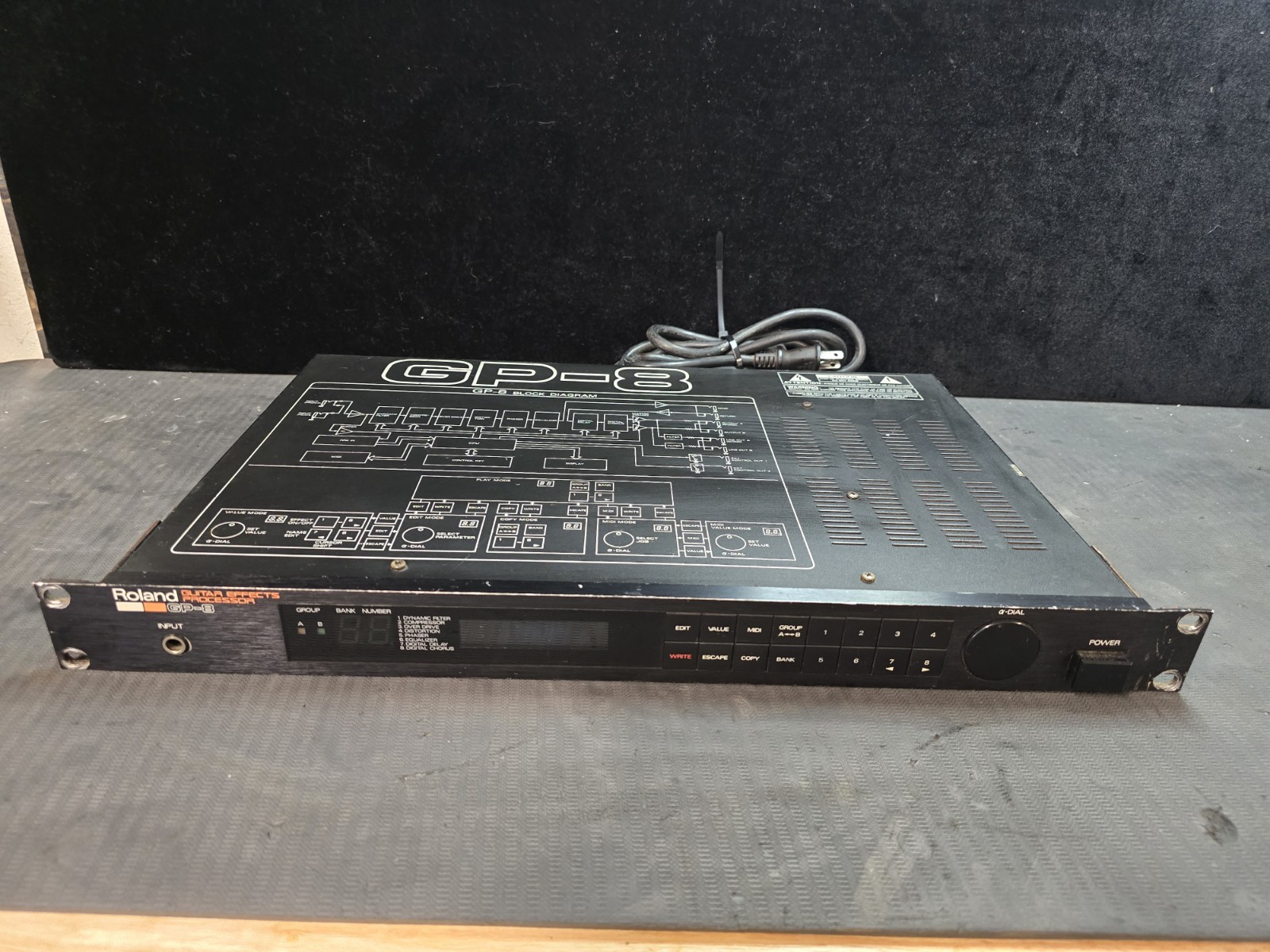 Roland GP-8 Guitar Effects Processor Multi Effector Rack Unit Used
