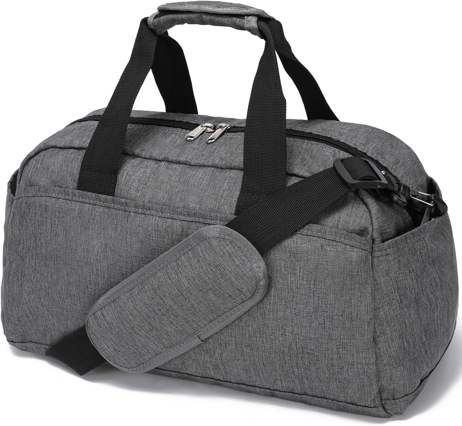 14 Inch Small Gym Bag Mini Duffel Carry On Travel Sports Bag Grey
