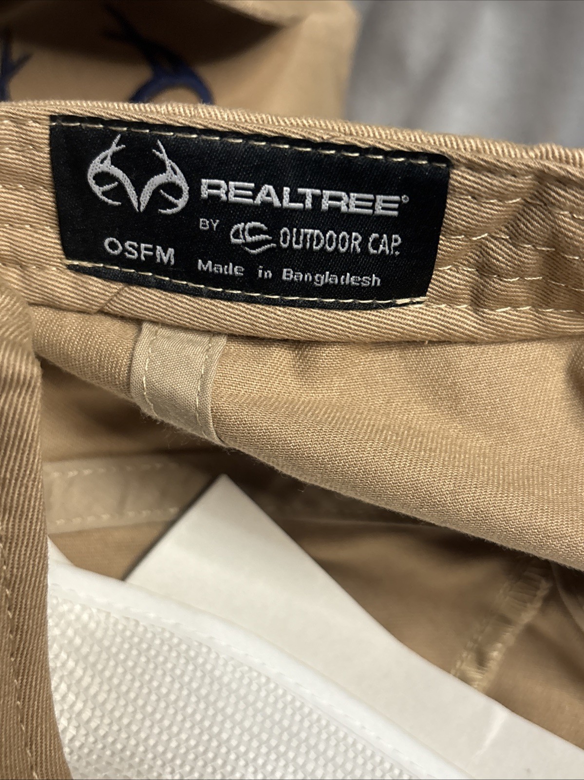 Realtree Snapback-Tan With Antler Logo-Adjustable Hunting Hat