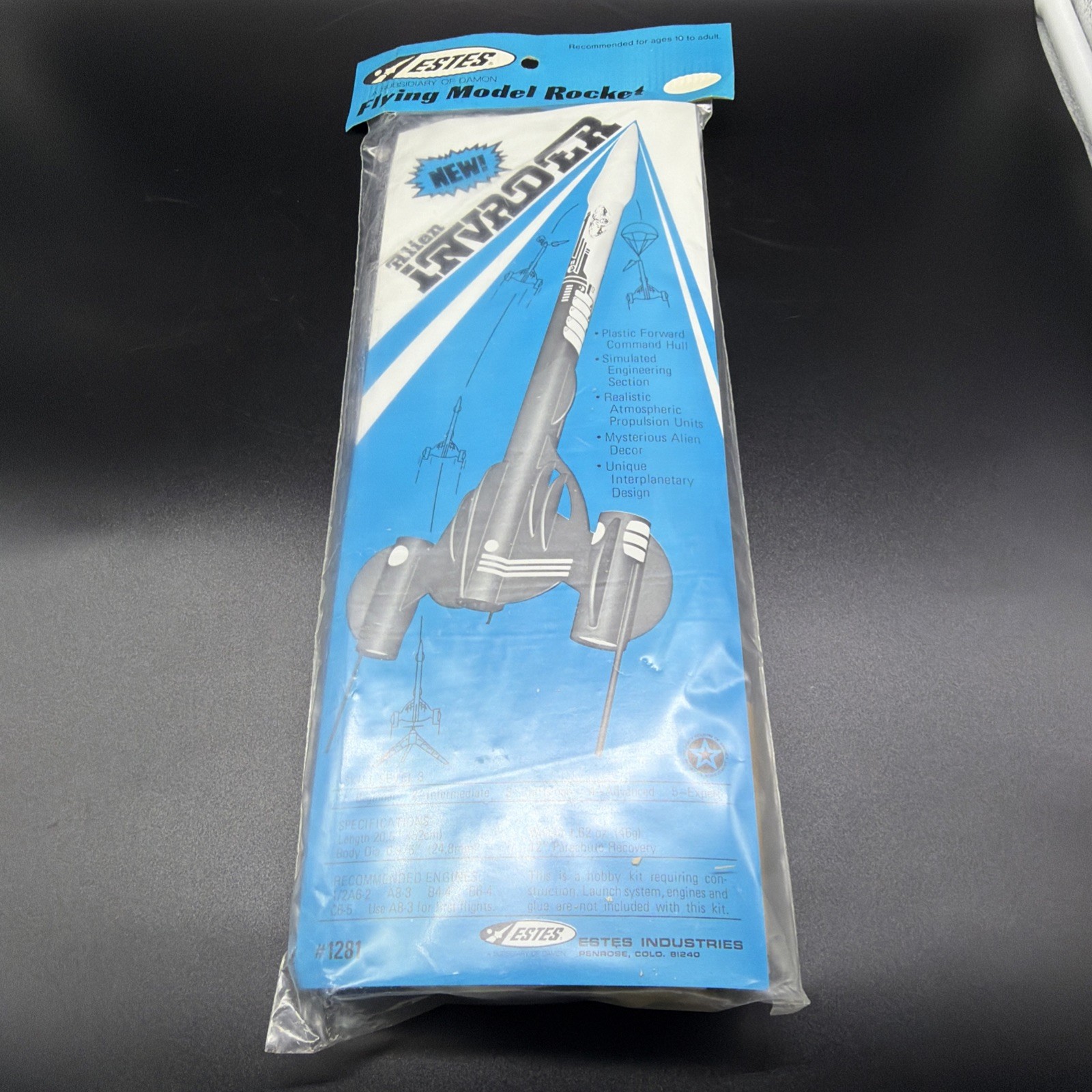 Vintage Estes 1978-79 First Generation Alien Invader New In Package #1281